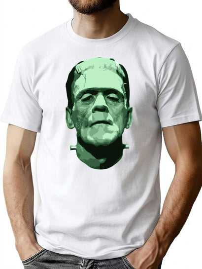 Cool Monster Face Halloween Costumes T-Shirt for Men & Women, T-Shirts Graphic Tee - Black