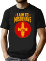 Cool SciFi I Aim to Misbehave Black T-Shirt - Black