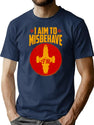 Cool SciFi I Aim to Misbehave Premium Heavyweight Cotton T-Shirt - Navy