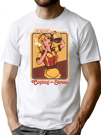 Coping With Stress (1) T-Shirt for Men & Women, T-Shirts Graphic Tee - Black