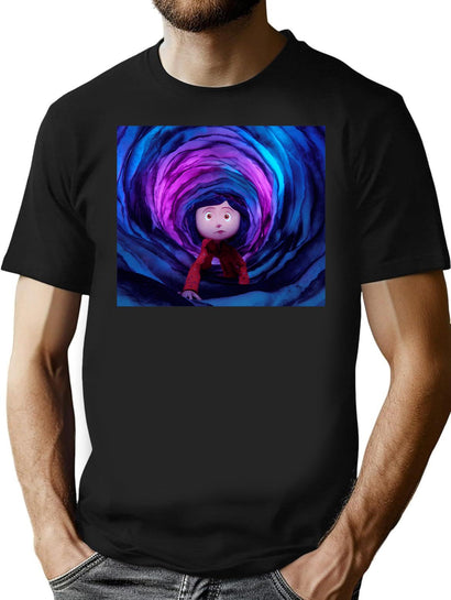 Coraline T-Shirt for Men & Women, T-Shirts Graphic Tee - Black