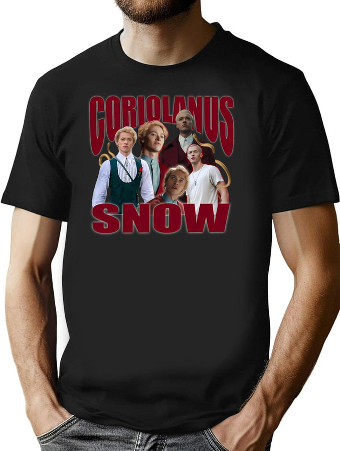 Corionlanus Snow Bootleg Graphic T-Shirt - Black