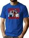 Corionlanus Snow Bootleg Graphic T-Shirt - Blue