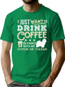 Coton De Tulear Dog Dad Mom And Drink Coffee T-Shirt for Men & Women, T-Shirts Graphic Tee - Green