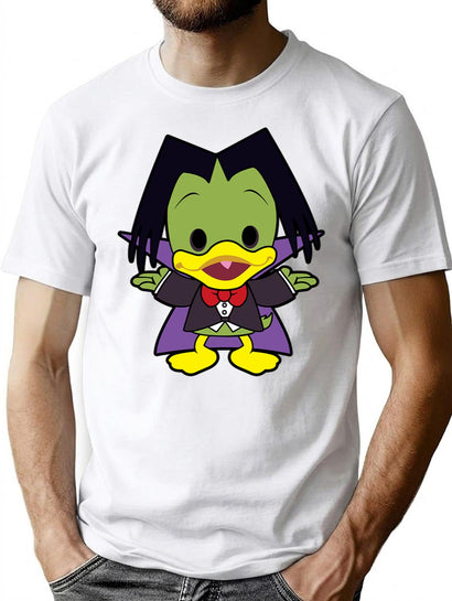 Count Duckula Chibi Premium Heavyweight Cotton T-Shirt - Black