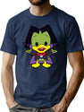 Count Duckula Chibi Premium Heavyweight Cotton T-Shirt - Navy