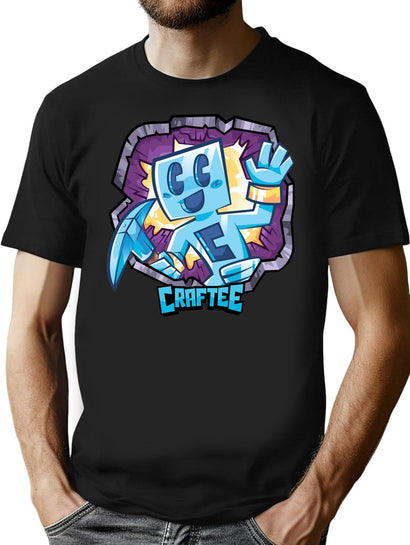 Craftee T-Shirt for Men & Women, T-Shirts Graphic Tee - Black