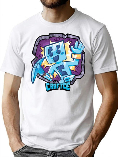 Craftee T-Shirt for Men & Women, T-Shirts Graphic Tee - Black