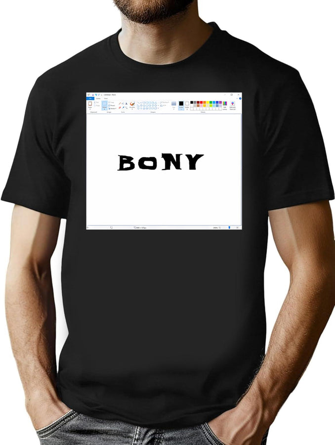 Crazy Marketing (With Ms Paint Border) Bootleg Graphic T-Shirt - Black