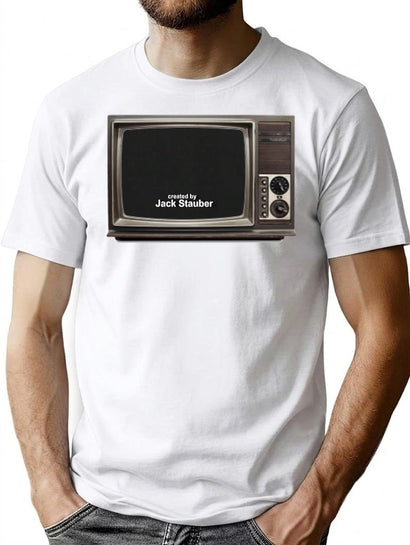 Created by Jack Stauber Retro Tv T-Shirt for Men & Women, T-Shirts Graphic Tee - Black
