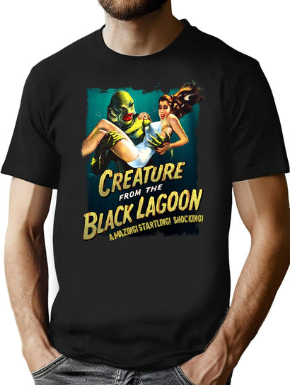 Creature Black Lagoon T-Shirt for Men & Women, T-Shirts Graphic Tee - Black