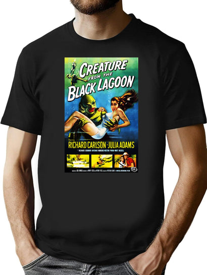 Creature From The Black Lagoon Remastered (1954) T-Shirt for Men & Women, T-Shirts Graphic Tee - Black
