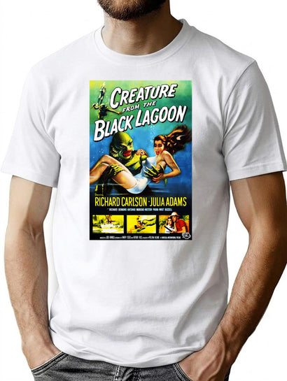 Creature From The Black Lagoon Remastered (1954) T-Shirt for Men & Women, T-Shirts Graphic Tee - Black
