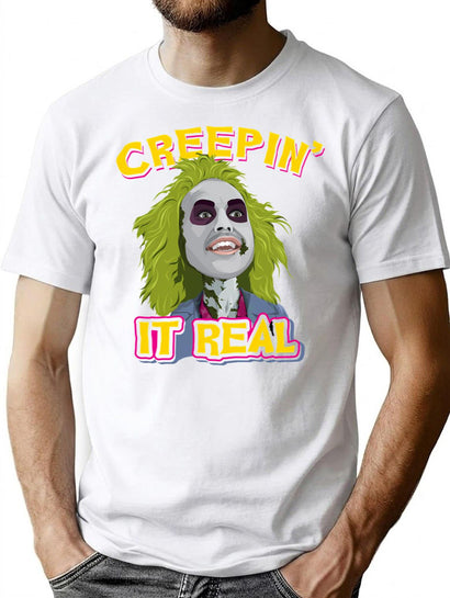 Creepin It Real T-Shirt for Men & Women, T-Shirts Graphic Tee - Black