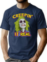 Creepin It Real T-Shirt for Men & Women, T-Shirts Graphic Tee - Navy