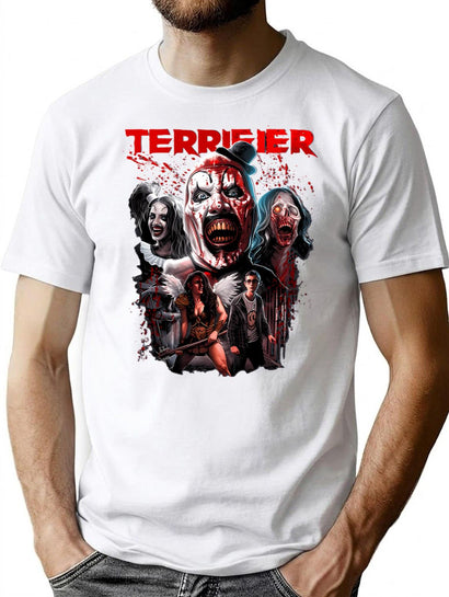 Creepy Terrifier Horror Movie 90S Vintage T-Shirt for Men & Women, T-Shirts Graphic Tee - Black