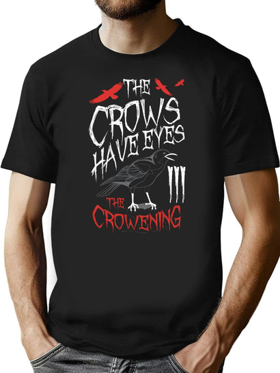 Crow Bird Scary T-Shirt for Men & Women, T-Shirts Graphic Tee - Black