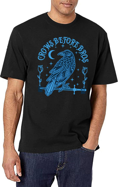 Crows Before Bros (1) T-Shirt for Men & Women, T-Shirts Graphic Tee - Black