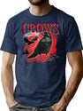 Crows Vintage Bootleg Rap Bootleg Graphic T-Shirt - Navy