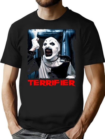 Cuan Horor Terrifier T-Shirt for Men & Women, T-Shirts Graphic Tee - Black