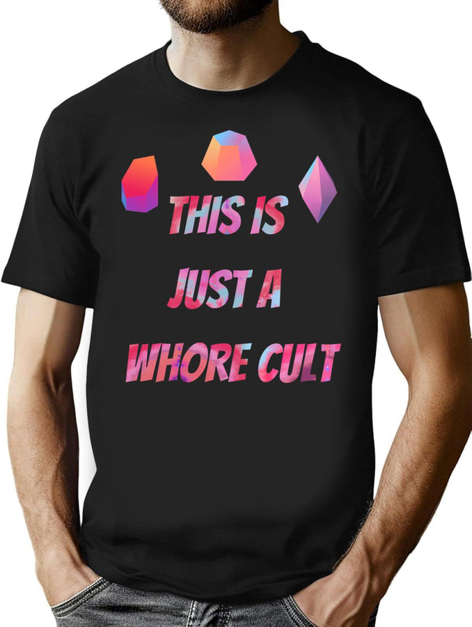 Cult Funny Bad Translation Bootleg Graphic T-Shirt - Black