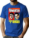 Curse Of Frankenstein Horror Of Dracula T-Shirt for Men & Women, T-Shirts Graphic Tee - Blue