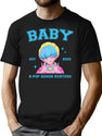 Cute Blue Haired Baby Making Heart Pose With Kpop Demon Hunters For K-Pop Gift For K-Pop Lovers T-Shirt for Men & Women, T-Shirts Graphic Tee - Black
