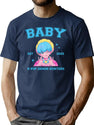 Cute Blue Haired Baby Making Heart Pose With Kpop Demon Hunters For K-Pop Gift For K-Pop Lovers T-Shirt for Men & Women, T-Shirts Graphic Tee - Navy