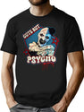 Cute But Psycho Halloween Retro Art The Clown T-Shirt for Men & Women, T-Shirts Graphic Tee - Black