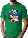 Cute But Psycho Halloween Retro Art The Clown T-Shirt for Men & Women, T-Shirts Graphic Tee - Green