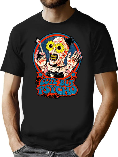 Cute But Psycho T-Shirt for Men & Women, T-Shirts Graphic Tee - Black