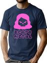 Cute Death Metal Bootleg Graphic T-Shirt - Navy