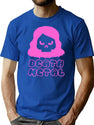 Cute Death Metal Bootleg Graphic T-Shirt - Blue