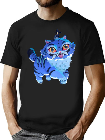 Cute Demon Cat K-Pop Demon Hunter T-Shirt for Men & Women, T-Shirts Graphic Tee - Black