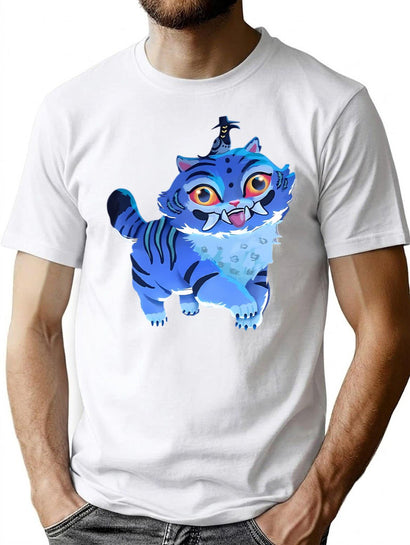Cute Demon Cat K-Pop Demon Hunter T-Shirt for Men & Women, T-Shirts Graphic Tee - Black