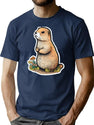 Cute Prairie Dog T-Shirt for Men & Women, T-Shirts Graphic Tee - Navy