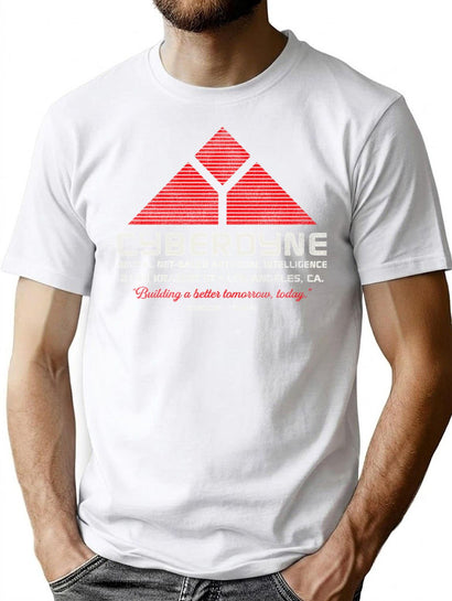 Cyberdyne Systems Red Worn T-Shirt for Men & Women, T-Shirts Graphic Tee - Black