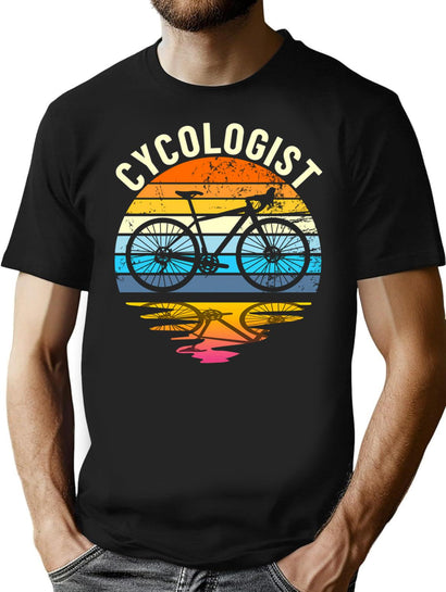 Cycologist Bicycle Bicycling Cyclist Retro Men'S Cycologist Gear (1) T-Shirt for Men & Women, T-Shirts Graphic Tee - Black