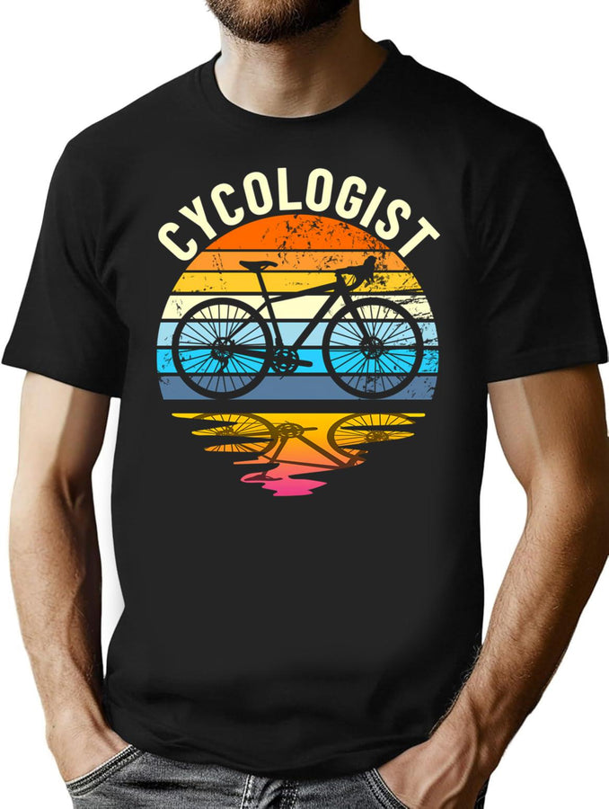 Cycologist Bicycle Bicycling Cyclist Retro Men'S Cycologist Gear (1) T-Shirt for Men & Women, T-Shirts Graphic Tee - Black