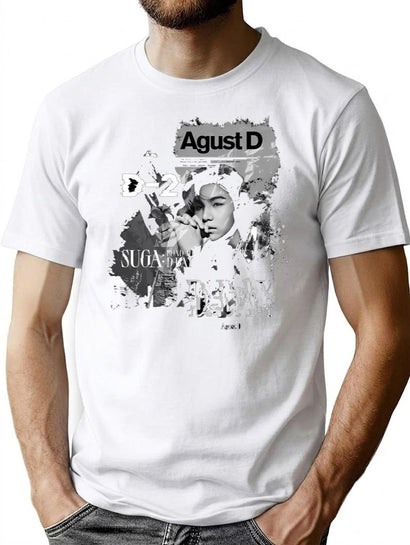 D Day Suga Agust D Concert Tour Premium Heavyweight Cotton T-Shirt - Black