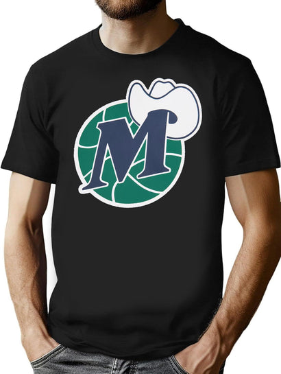 D Mavs Worn Out T-Shirt for Men & Women, T-Shirts Graphic Tee - Black