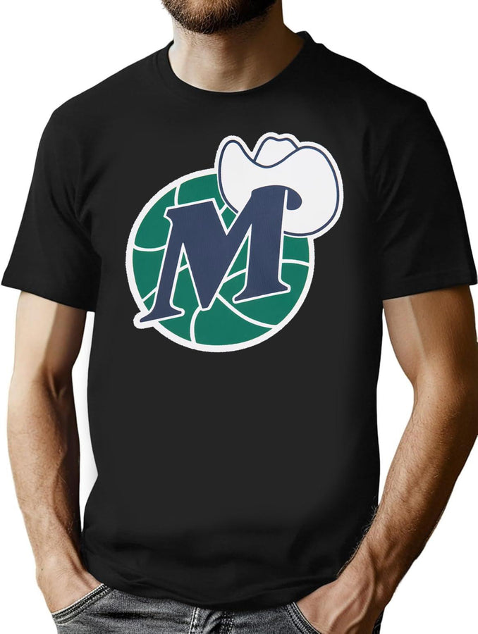 D Mavs Worn Out T-Shirt for Men & Women, T-Shirts Graphic Tee - Black