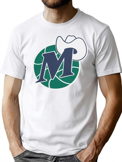 D Mavs Worn Out T-Shirt for Men & Women, T-Shirts Graphic Tee - Black