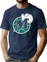D Mavs Worn Out Premium Heavyweight Cotton T-Shirt - Navy