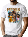 Dachshund Troublemaker - Vintage 90S Bootleg Dog Art Bootleg Graphic T-Shirt - White