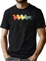 Dachshund Vintage Retro Gift T-Shirt for Men & Women, T-Shirts Graphic Tee - Green