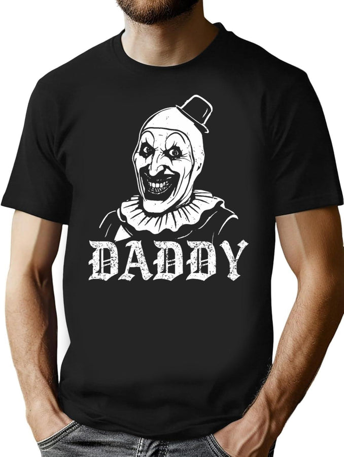 Daddy Art The Clown Horror Terrifier T-Shirt for Men & Women, T-Shirts Graphic Tee - Black