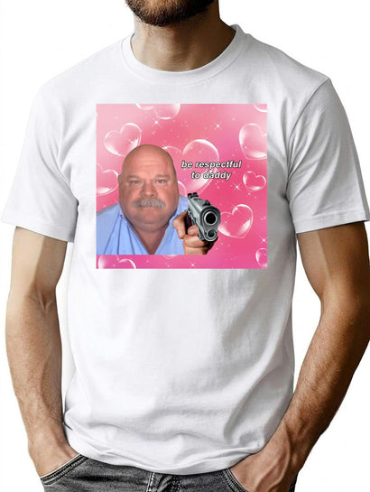Daddy Winkle Bertram Be Respectful to Daddy Wow Yrs22 Classic Premium Heavyweight Cotton T-Shirt - Black