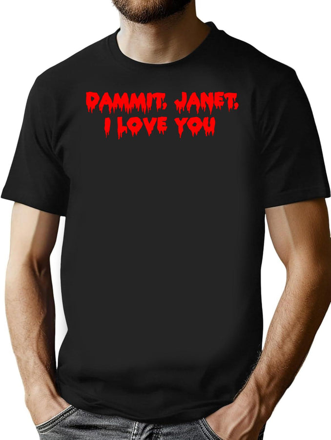 Dammit Janet I Love You (Rocky Horror Picture Show) Classic T-Shirt for Men & Women, T-Shirts Graphic Tee - Black