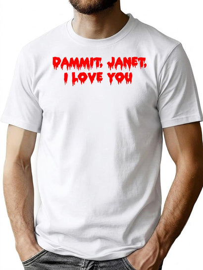 Dammit Janet I Love You (Rocky Horror Picture Show) Classic T-Shirt for Men & Women, T-Shirts Graphic Tee - Black